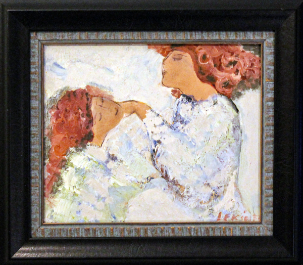 Untitled Mother & Child Original Acrylic on Canvas by Linda LeKinff