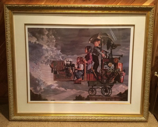 "Invitation to Flight" lithograph on canvas by Bob Byerley