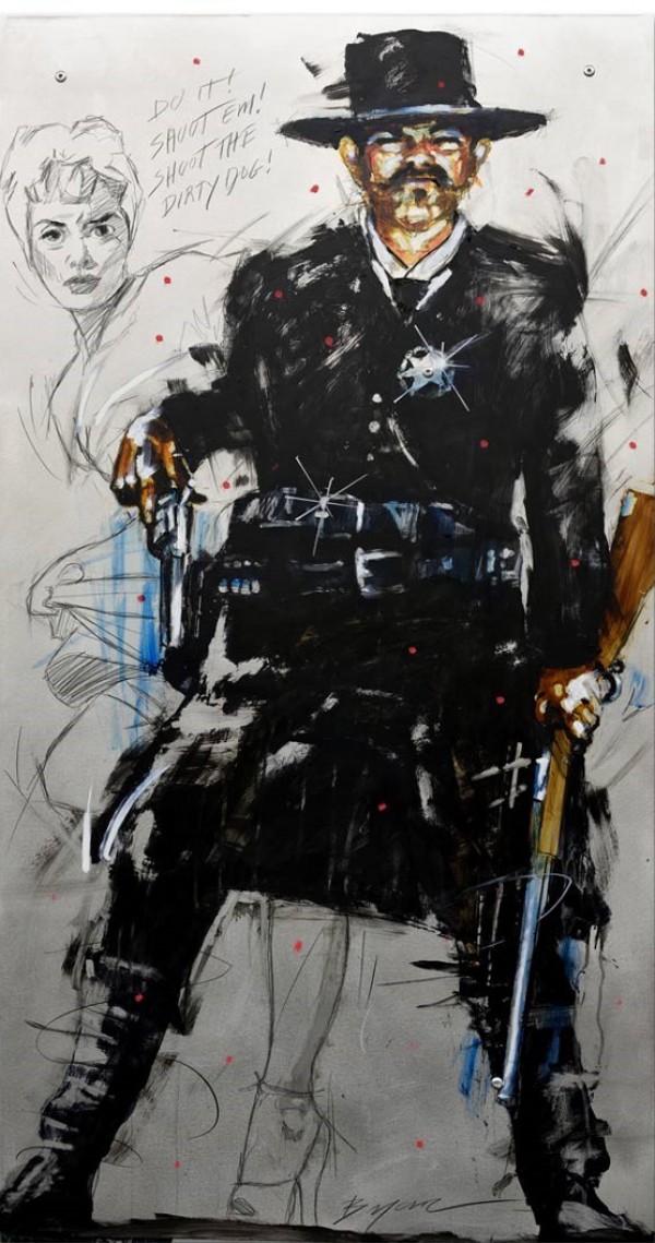 "Dirty Dog" Original Mixed Media on Aluminum by Michael Bryan