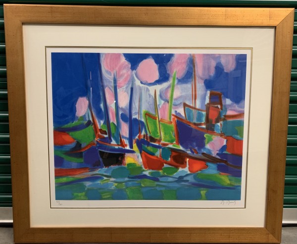 "Marine aux Nuages" Lithograph by Marcel Mouly