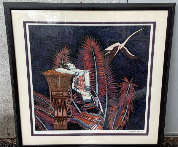 Purple Dreams Serigraph on Paper by Ting Shao Kuang