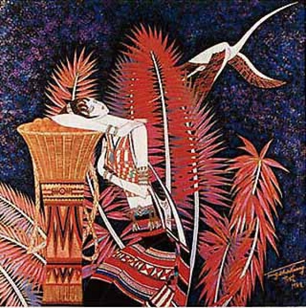 Purple Dreams Serigraph on Paper by Ting Shao Kuang