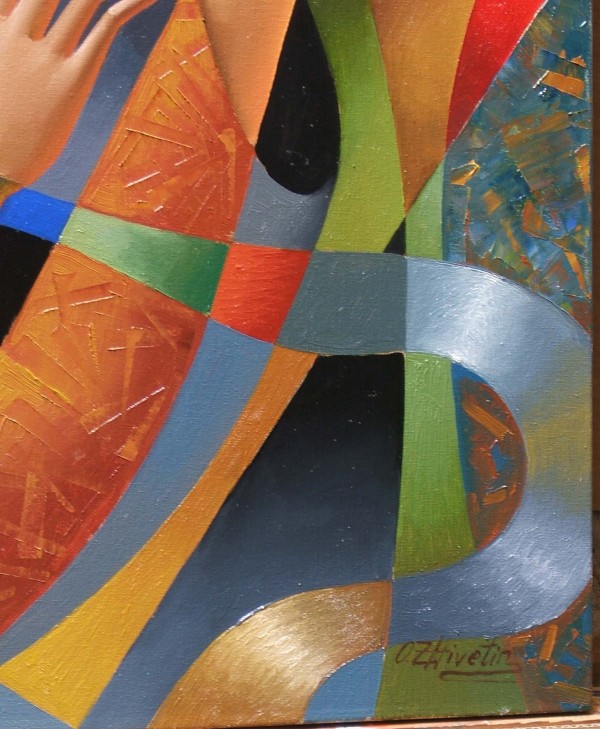 "Three Faces" Original Oil on Canvas by Oleg Zhivetin