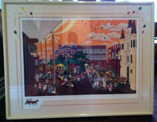 "Portraits In The Park" Framed AP Remarque Serigraph by Melanie Taylor Kent