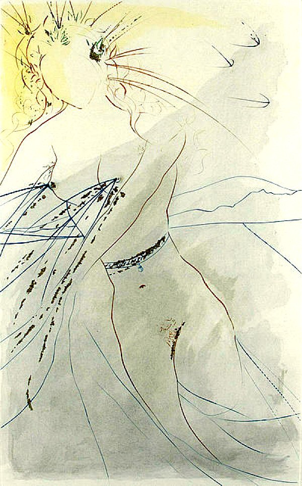 “Thou art all fair my love” etching by Salvador Dali