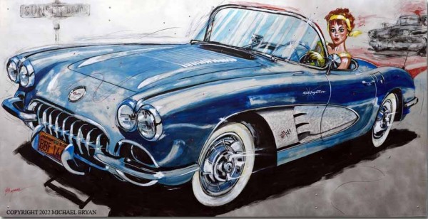 "Sunset Blvd "Oh No!" Giclee on Aluminum by Michael Bryan