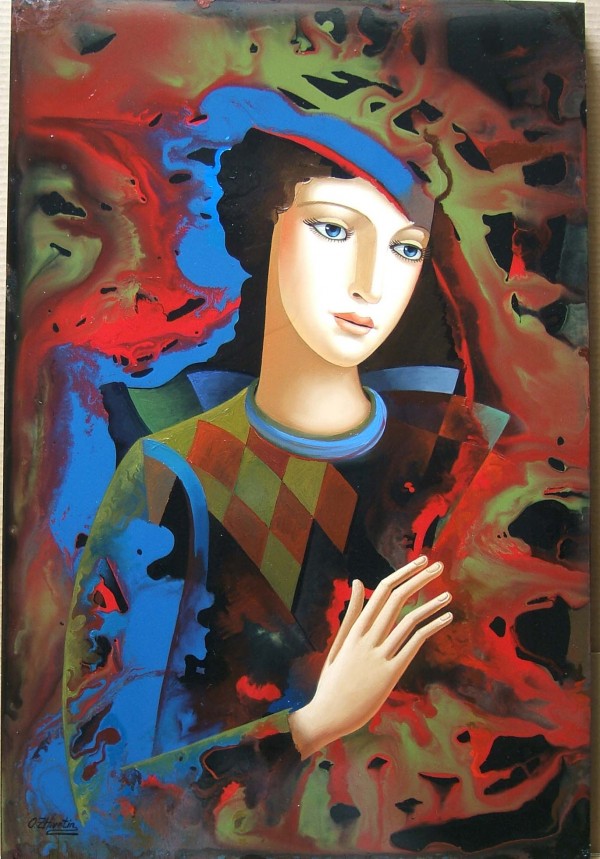 "In The Shadow" Original Oil on Board by Oleg Zhivetin