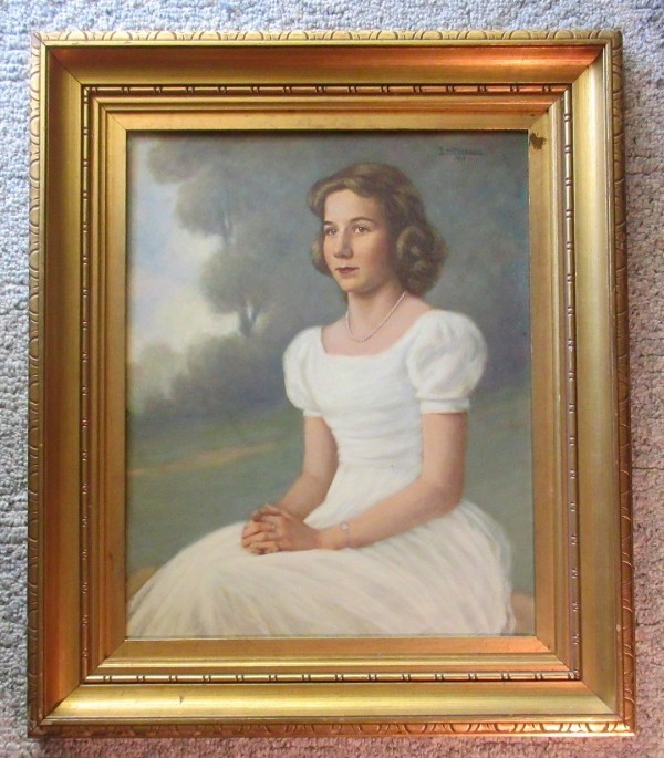 Original Painting of a Young Girl by Emil Hermann