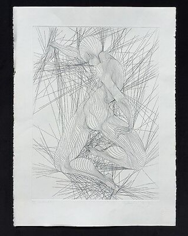 "Contraction" Black & White Etching by Guillame Azoulay