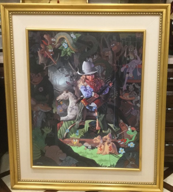 "Invitation to Flight" lithograph on canvas by Bob Byerley