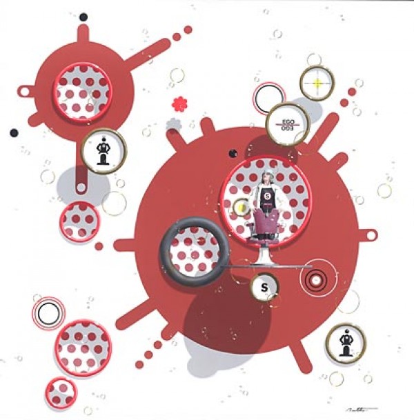 "Ego Woman" Hand-Crafted Lithograph by Philippe Bertho