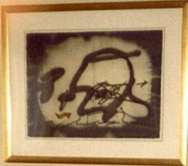 "Perfil" Etching with Carborundum by Antoni Tapies