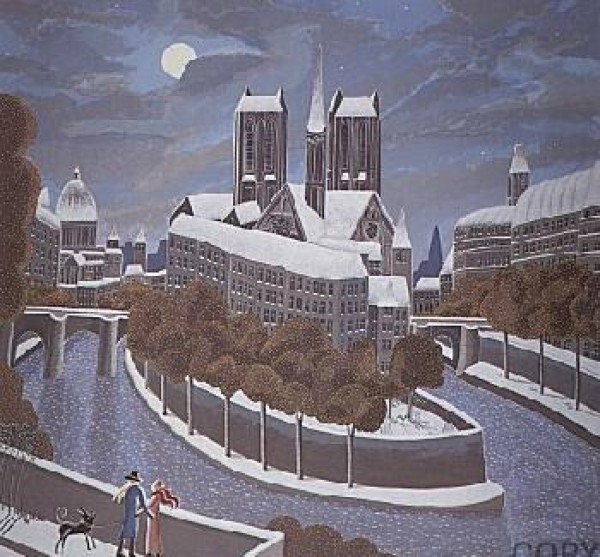"Hour of the Wolf" Serigraph by Thomas McKnight