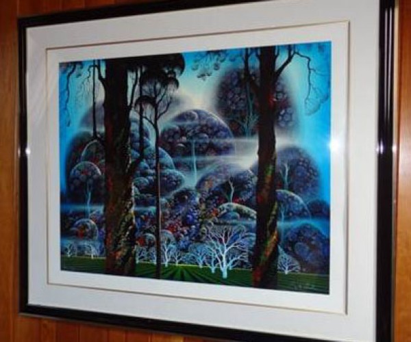 "Mist In The Dark Woods" Framed Serigraph by Eyvind Earle