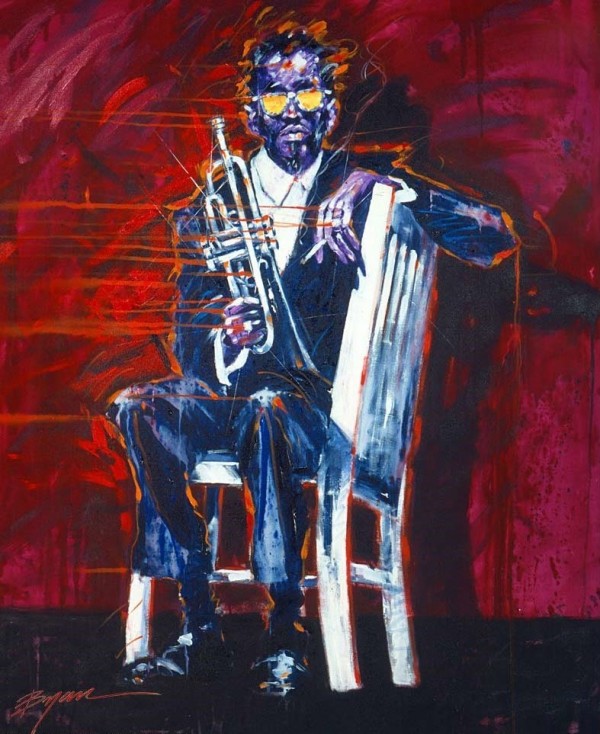 "Atlanta Jazz"  Monoprint on Paper by Michael Bryan