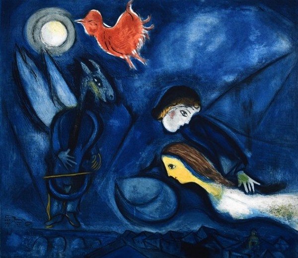 "Aleko" Etching in Aquatint in Color on Rives Paper by Marc Chagall