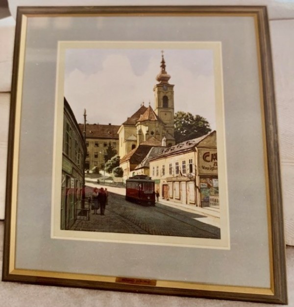 "Streetcar" Original Watercolor by Richard Pokorny