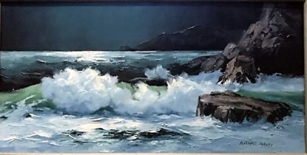 "Seascape" an original oil on canvas by Marshall Merritt
