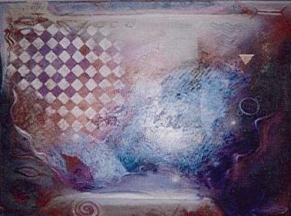 "Pools in Shiraz" Original Oil/Acrylic on Canvas by Richard Quinn