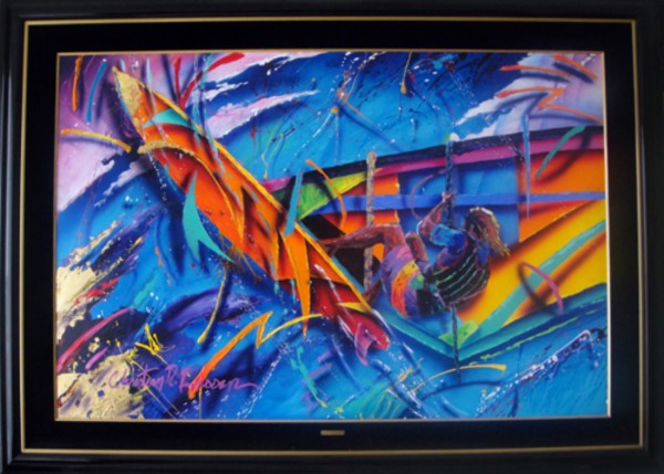 Windsurfer" original oil on canvas by Christian Riese Lassen