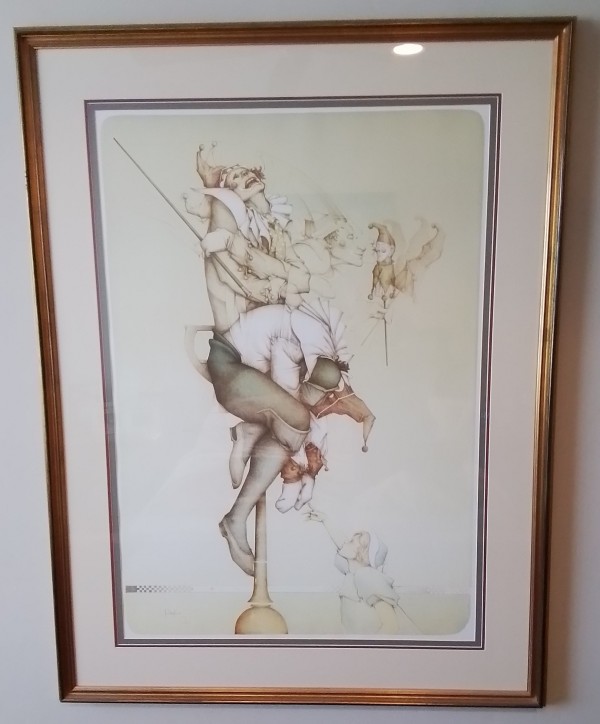 "Petrouchka '87" Hand Pulled Stone Lithograph by Michael Parkes