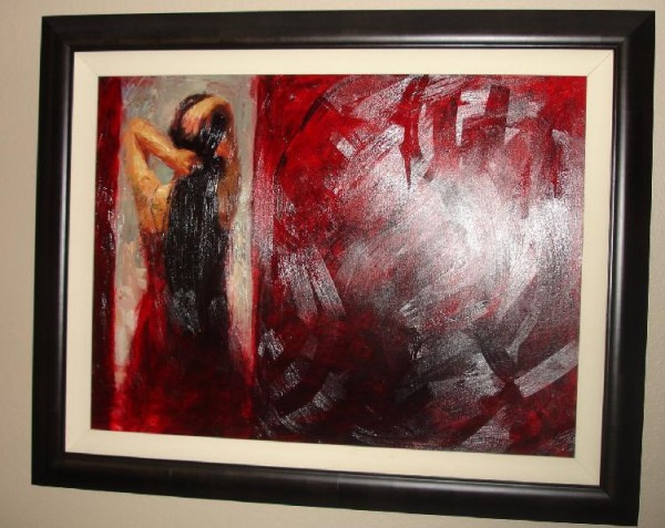 "Red Door"  by Henry Asencio, Framed