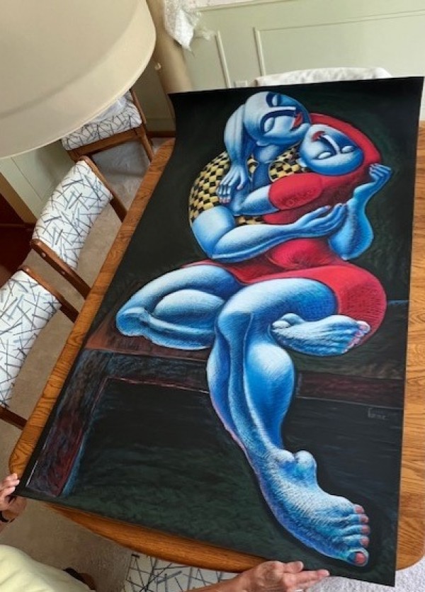 "The Hug" Serigraph on Paper by Yuroz