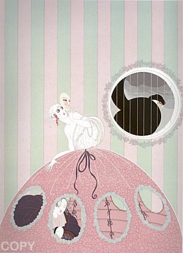 "Deception" serigraph on paper by Erte
