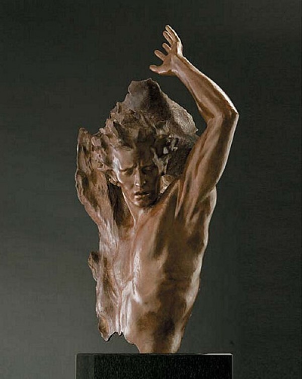 "Ex Nihilo Fragment 4" Bronze Sculpture by Frederick Hart