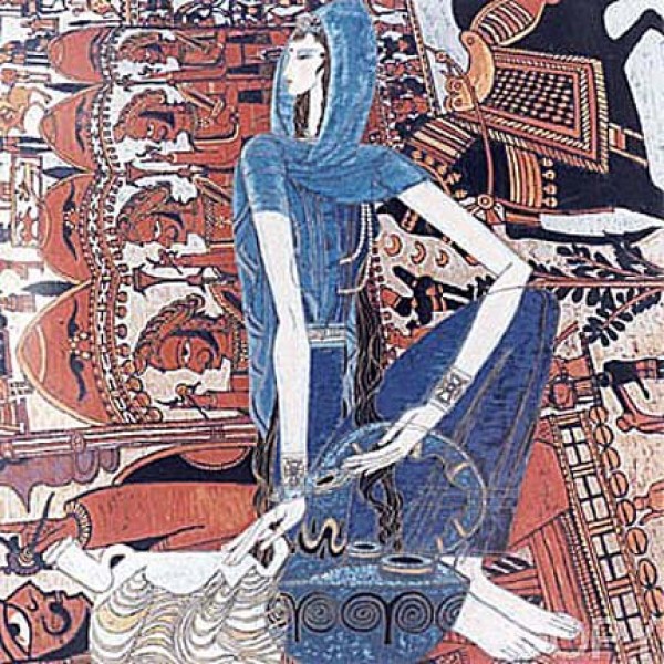 Eastern Song AP Serigraph on Rice Paper by Ting Shao Kuang