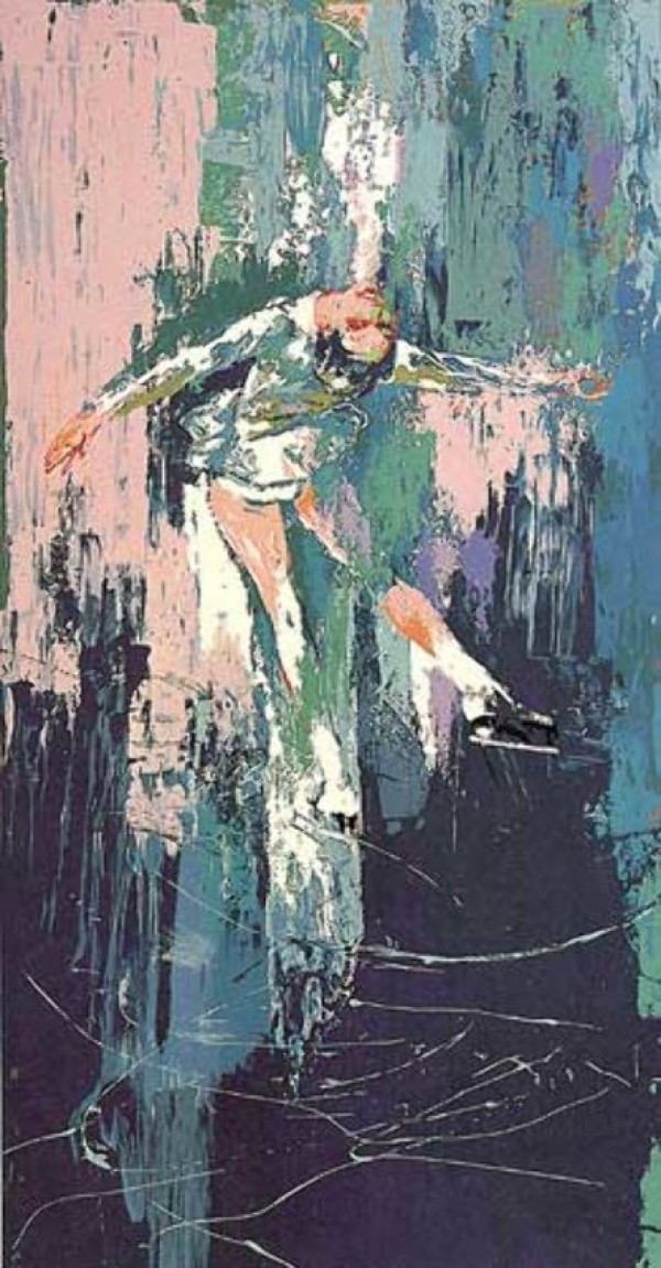 "Winter Olympics, Skating Lake Placid 1980" Serigraph by LeRoy Neiman