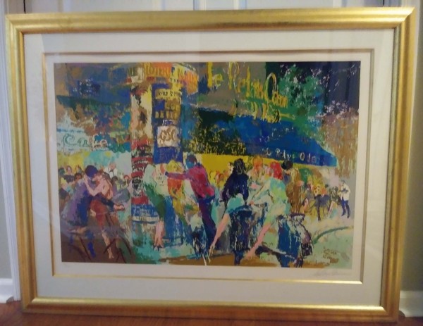 "Left Bank Cafe" Serigraph by LeRoy Neiman