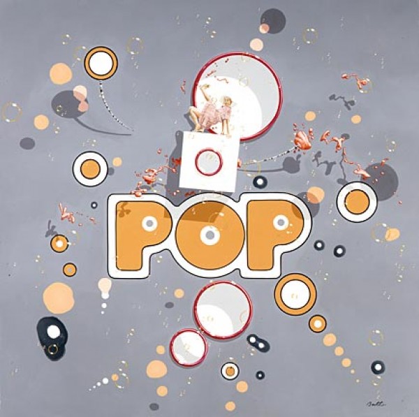 "Pop Fiction" Hand-Crafted Lithograph by Philippe Bertho