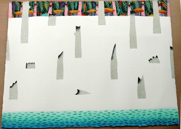 "Rainforest" Original Watercolor on paper by Ian Tremewen