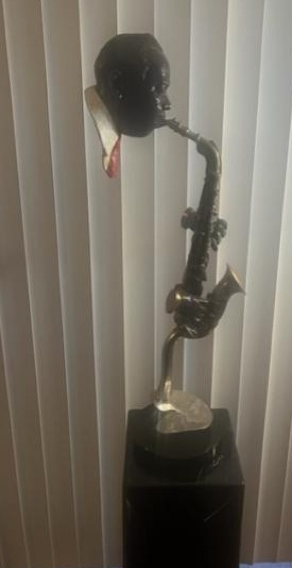 "Charlie Parker" Bronze Sculpture by Ed Dwight
