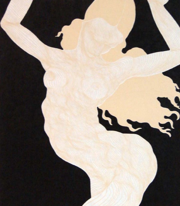 "Destra" etching  from "Les Cariatides Suite" by Guillame Azoulay