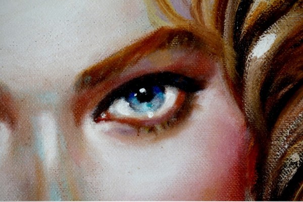 "Something to Talk About" Original Oil on Board by Colleen Ross