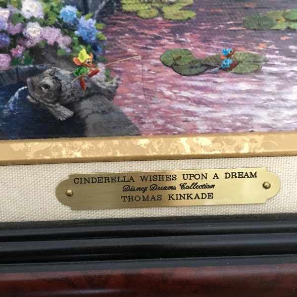 &ldquo;Cinderella Wishes Upon A Dream&rdquo; Highlighted Canvas Print by Thomas Kincade