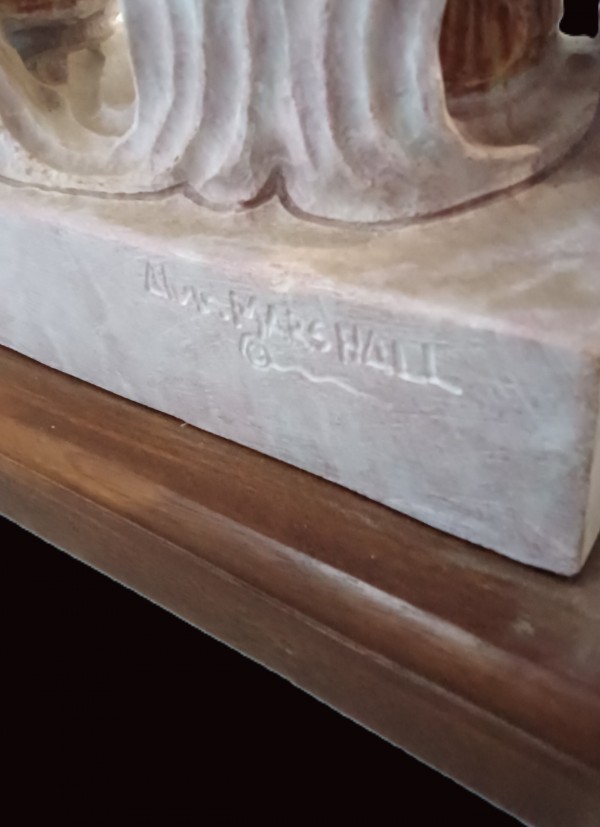 "Untitled" Alabaster Sculpture by Alvin Marshall