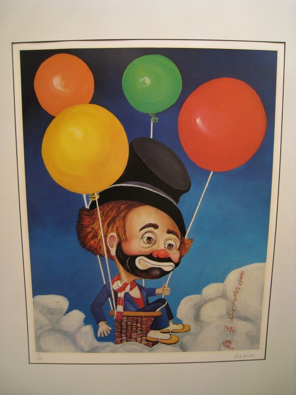 "Up, Up and Away" Matted Serigraph by Red Skelton