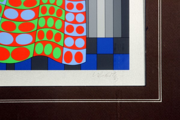 "Fille Femme"  Limited Edition Silkscreen by Victor Vasarely