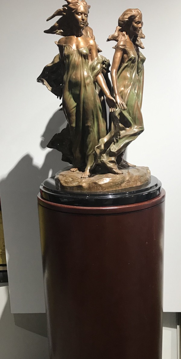 Frederick Hart "Daughters of Odessa 1/3 Life Size on 44" round motorized pedestal