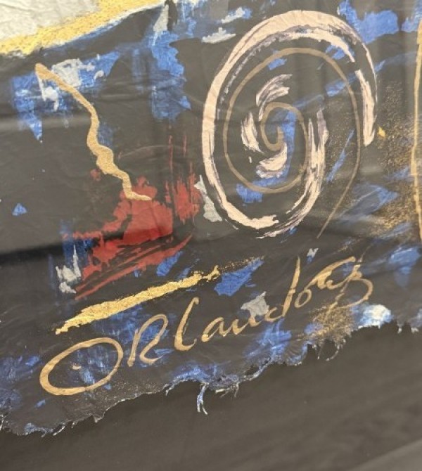 "Minerva" Original Multiple on hand torn Rick Paper by Orlando, AB