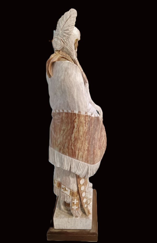 "Untitled" Alabaster Sculpture by Alvin Marshall