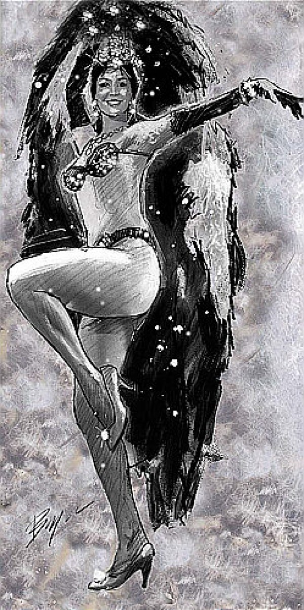 "Showgirl 4" Laminated Giclee by Michael Bryan