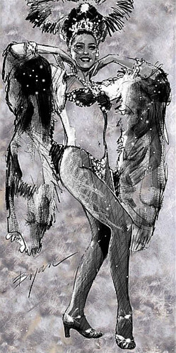 "Showgirl 6" Laminated Giclee by Michael Bryan