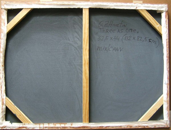 "Three As One" Original Mixed Media on Canvas by Oleg Zhivetin