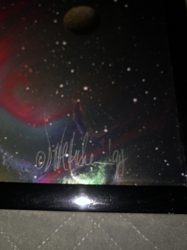 &ldquo;Polynesia&rdquo; Original Mixed Media reverse painting on Glass by Dave Archer