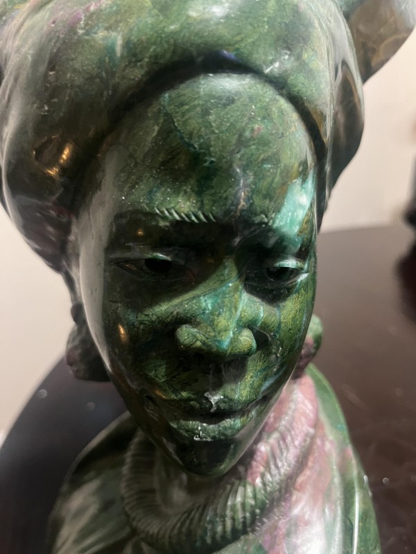 "Mother With Child" Vendite Stone Sculpture by James Tandi
