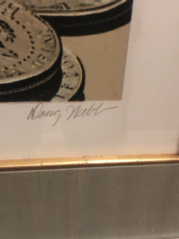 &ldquo;Face Value&rdquo; Hand-Embellished Serigraph on Paper by Doug Webb